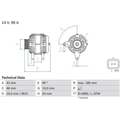 Generator BOSCH 0 986 080 190