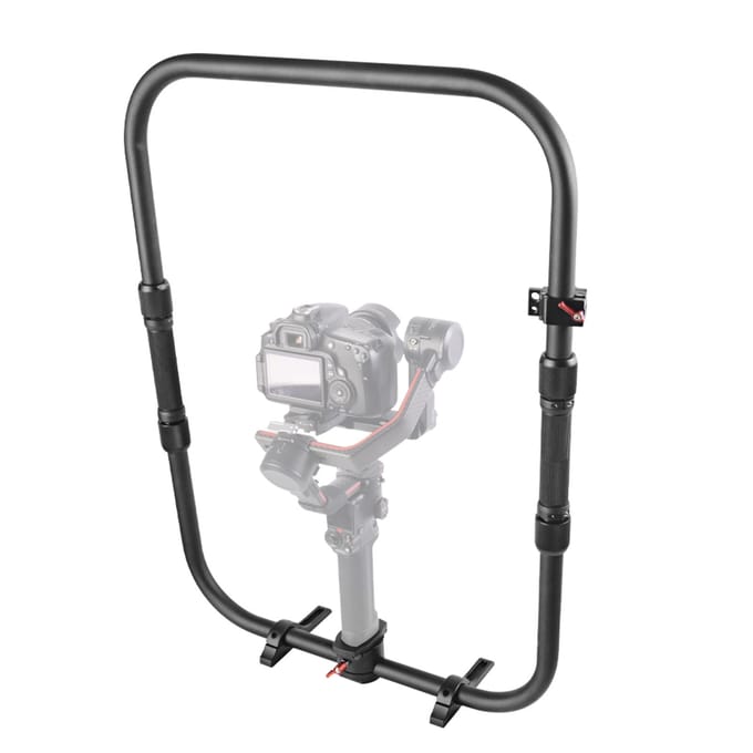 DF DIGITALFOTO MAGIC RING X Professionele fotografie met dubbele handgreep en handheld stabilisator zwart
