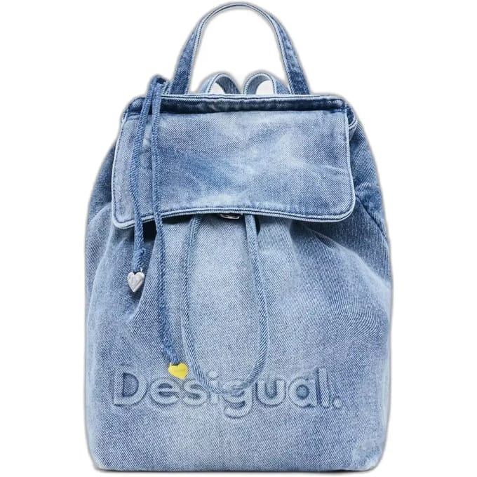 Desigual vrijetijdsrugzak rugzak Half Logo Denim Mini Backpack Denim Raw blauwgrijs