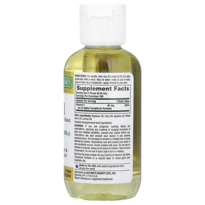 Nature'S Bounty, Huile de Vitamine E, 30 000 UI, 2,5 fl oz (74 ml)