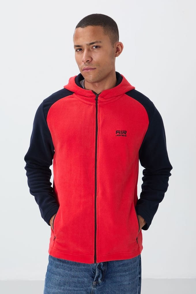 Heren Pluche Rits Hoodie Sweatshirt
