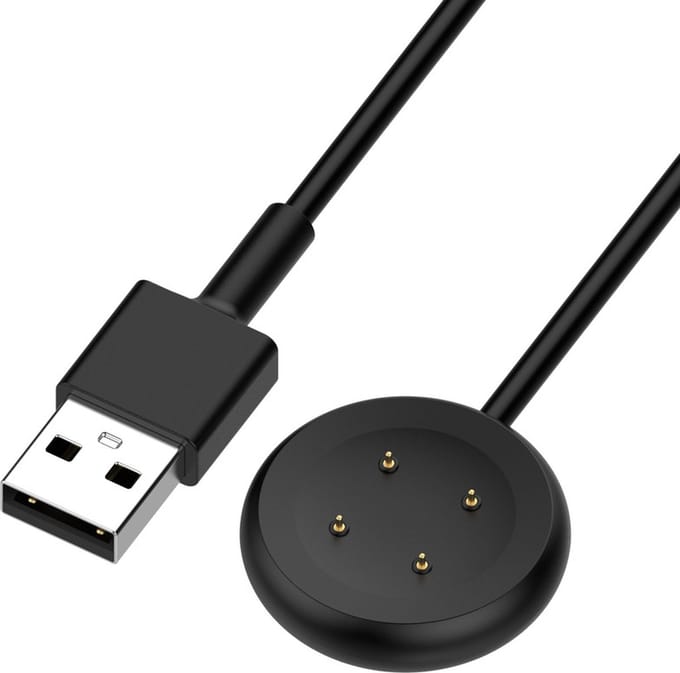 Oplader - USB oplaadkabel - geschikt voor Google Pixel Watch 2 - magnetisch - 1 meter - zwart