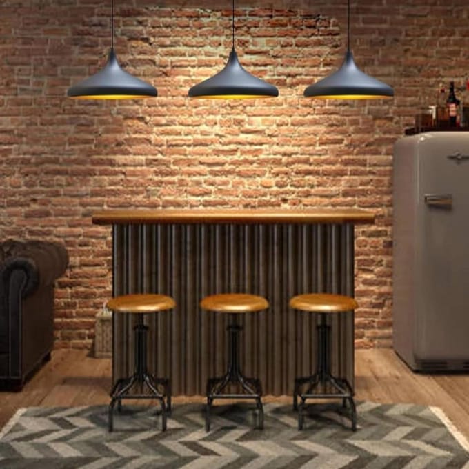 Industriële Vintage Hanglamp Metaal | Verstelbare E27 Design Lampen - Zwart