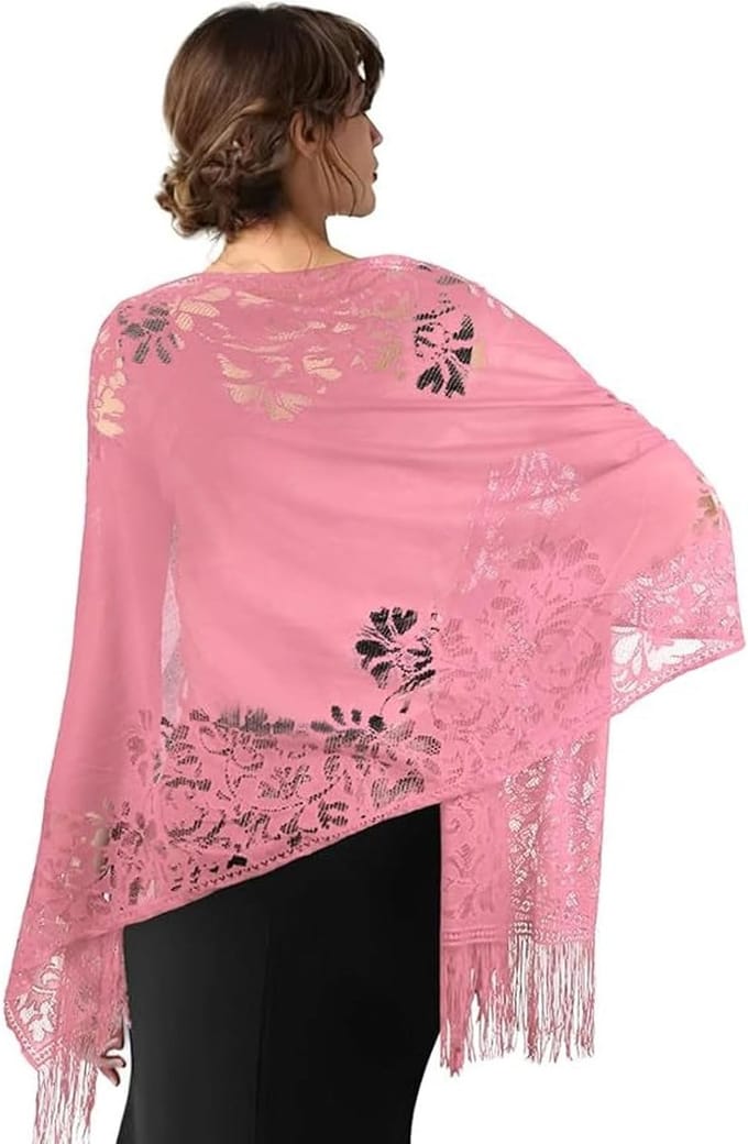 Chic Dames Kant Sjaal voor Bruiloften, Feestjes en Bruidsjurken - Elegante Lace Sjaals en Stola's