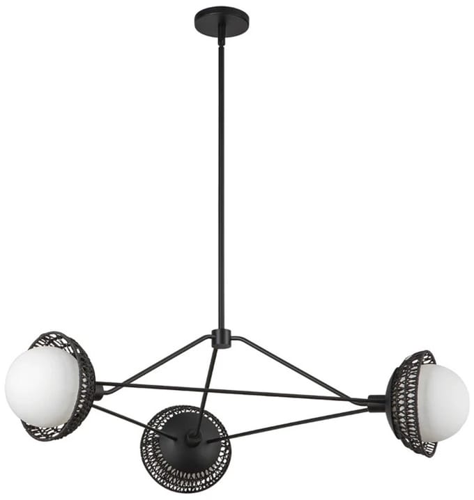 Alora Mood LED Kroonluchter | 3X E27 Max 40W | Matte Black