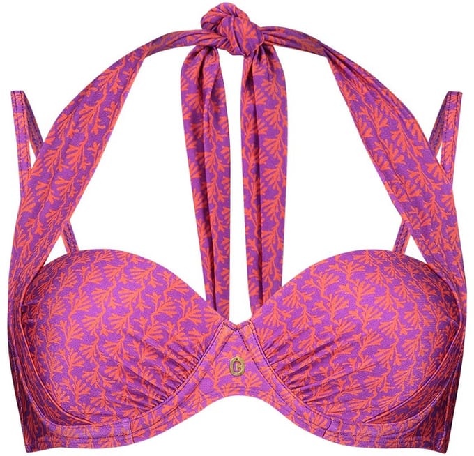 Ten Cate multiway bikini top coral voor Dames | Maat 38D (75D)