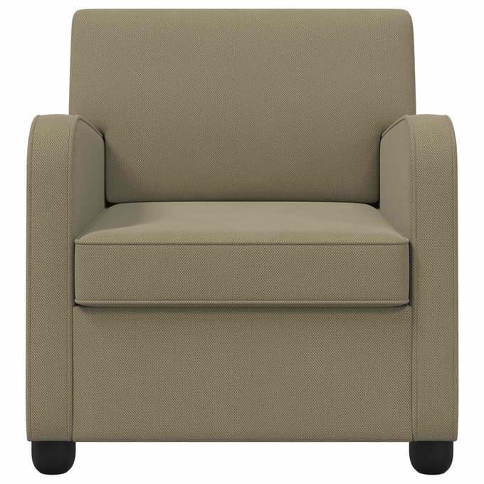 vidaXL - Fauteuil - Kaki - fluweel