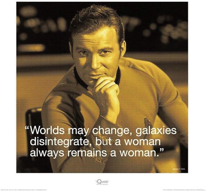 Kunstdruk Star Trek - James T Kirk iQuote 40x40cm