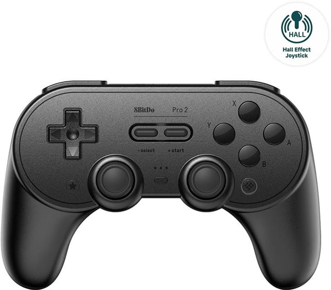 8Bitdo Pro 2 Bluetooth Zwart Bluetooth/USB Gamepad Analoog/digitaal Android, Nintendo Switch, Nintendo Switch 2, PC