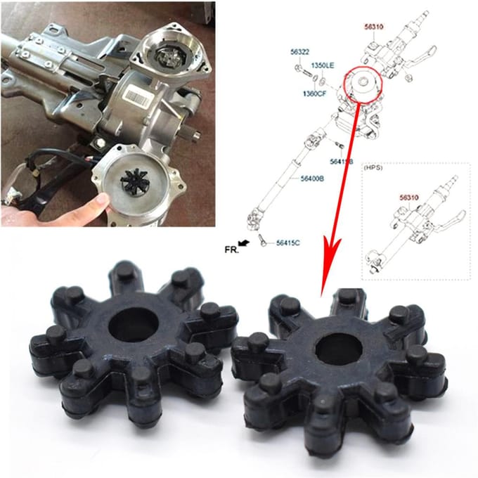 Flexibele Stuurkolomkoppeling Voor Hyundai Kia 2007-1456315-2K000Fff 10 Stuks gray