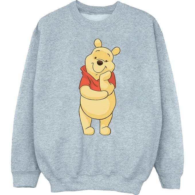 Disney Meisjes Winnie De Poeh Schattig Sweatshirt (Sportgrijs)