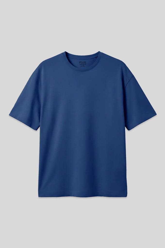 Overmaatse Katoenmix Crew Neck T-Shirt