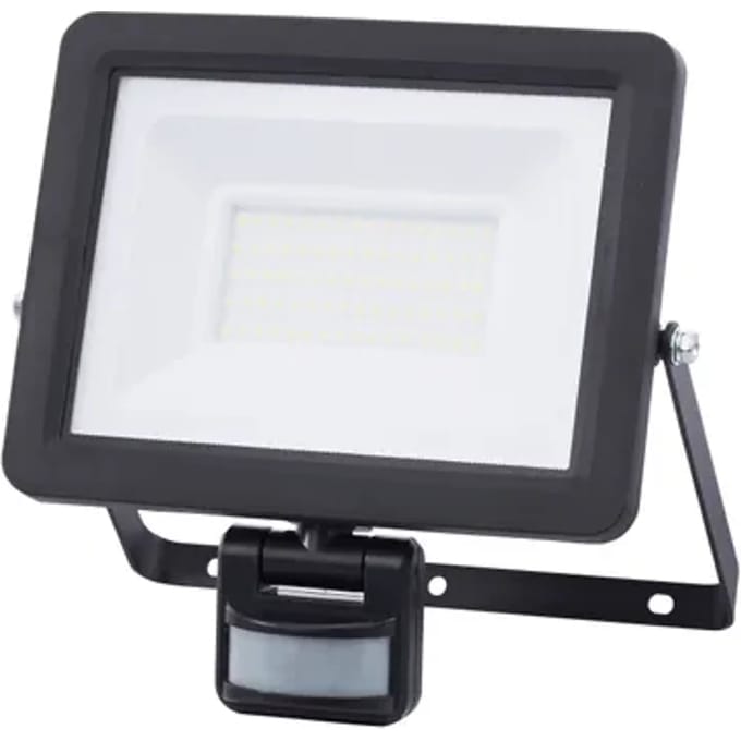 Sencys Breedstraler - Zwart - 50w - 4700lm - Ip65 - Met Bewegingssensor