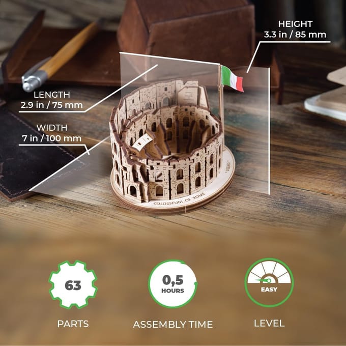 UGEARS Houten 3D Model - Colosseum