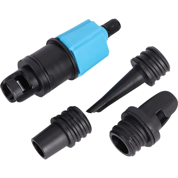SUPs Pomp Adapter Opblaasbare Luchtventiel Adapter met 3 Luchtkranen voor Paddleboard Kano Aanvalsboot black