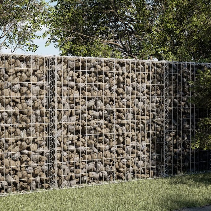 vidaXL - Schanskorf - 150x100x100 - cm - gegalvaniseerd - ijzer - zilverkleurig