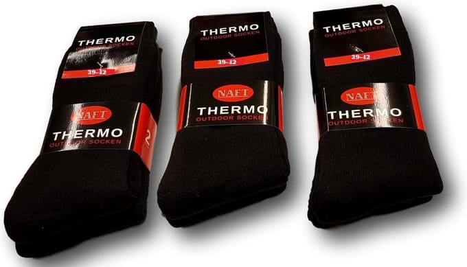 Thermo Sokken 6 Paar Zwart Maat 39/42