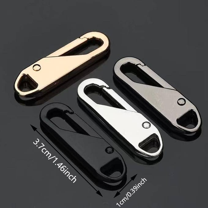 1 stuks Zinklegering DIY Rits, Moderne Gemengde Kleur DIY Naairits Voor Thuis zilver