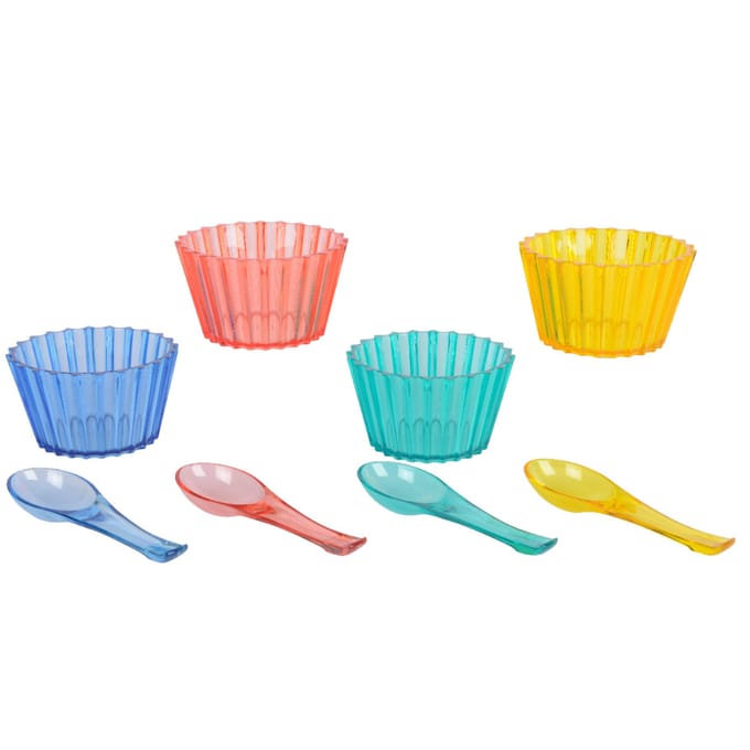 OttoSimon schaal plastic met lepel - kinderservies speelgoed.