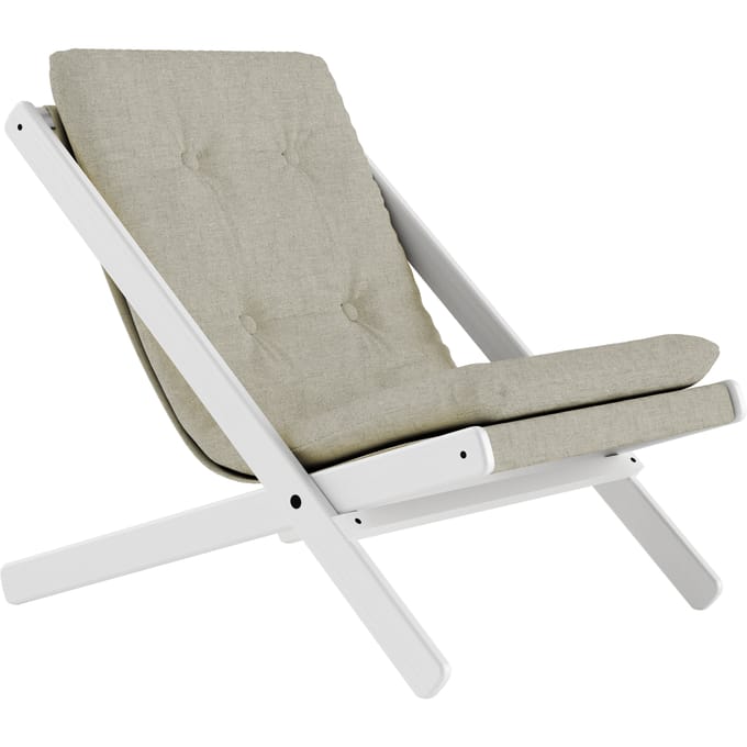 Karup Boogie klapstoel - 914 Linen - 205 white lacquered
