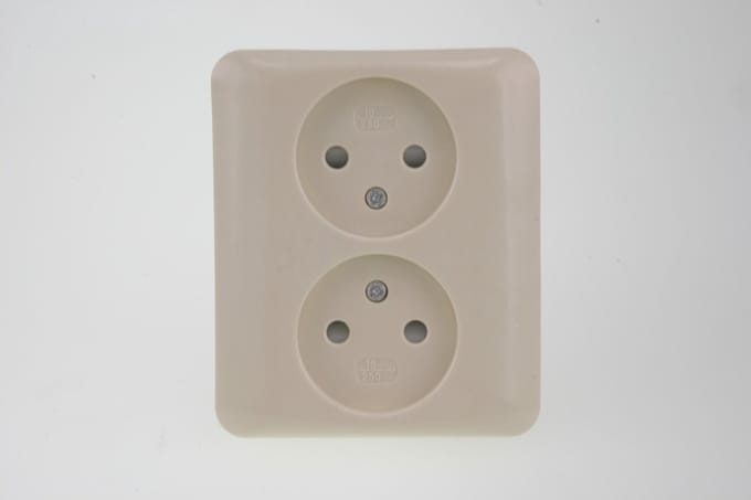 Uni Inbouw Stopcontact - 2-voudig - Crème