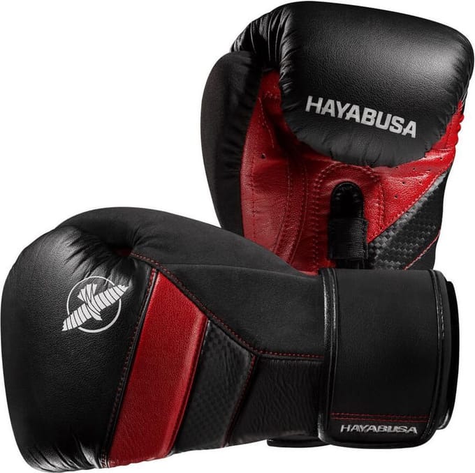 Hayabusa T3 Bokshandschoenen - Zwart / Rood 14 oz