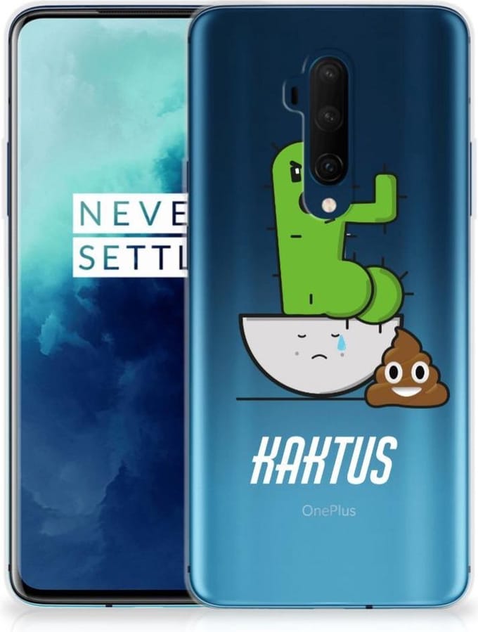 OnePlus 7T Pro Telefoonhoesje met Naam Cactus Poo
