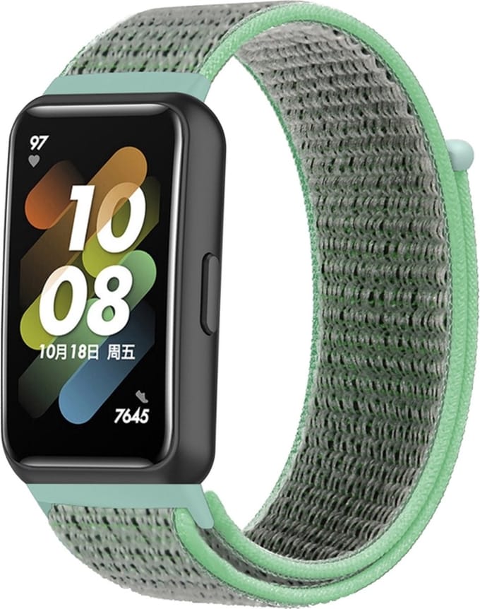 Nylon bandje - geschikt voor Huawei Band 7 - mintgroen
