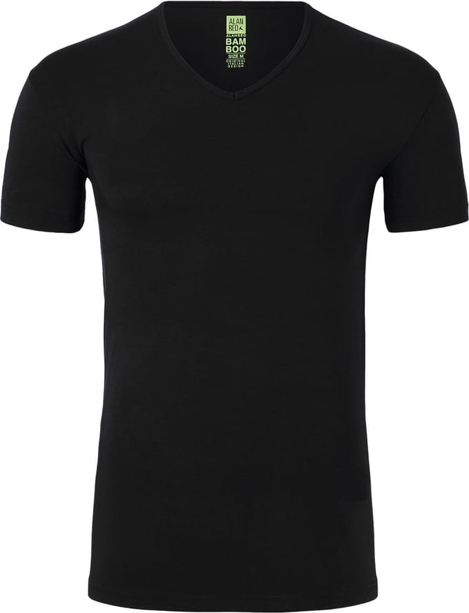 Alan Red Bamboo T-shirt Zwart - Maat XL - Heren - Basic T-shirt