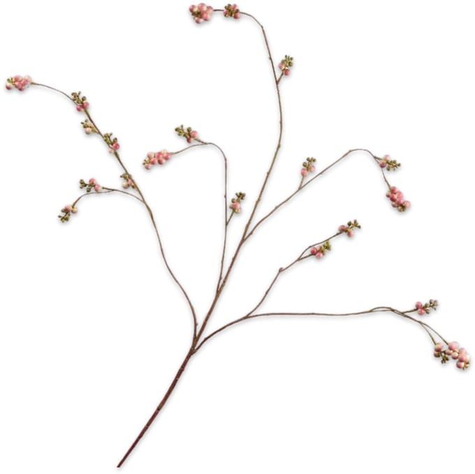 Silk-ka - Kunstbloem - bessen - roze - H102 cm