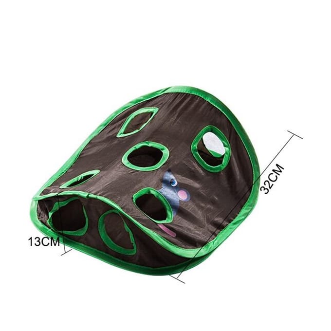 Jeu de Cache-Cache Souris Chat Jouet 9 Trous Interactif Animal de Compagnie Chat Jouet pour Chasse Entraînement avec Pliage