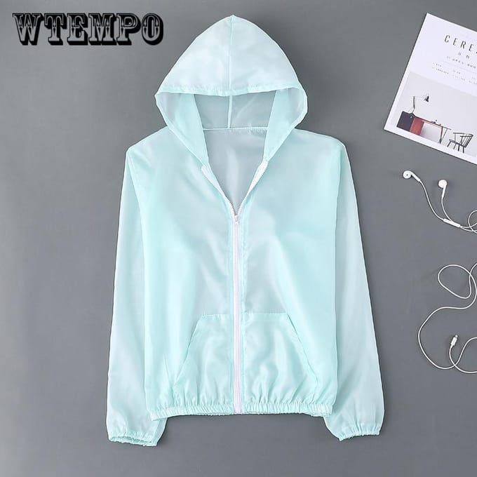 Zomerkleding Dunne jas Zonbescherming Kleding Temperament Losse korte jas Dames one size blauw
