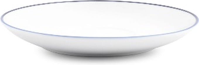BonBistro Schotel 14,5cm blue rim Basic White (Set van 6)