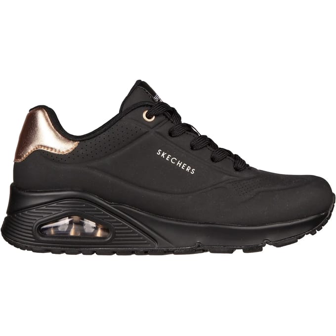 Skechers - Maat 40 - Uno - Gouden Air - Dames Sneakers - Zwart