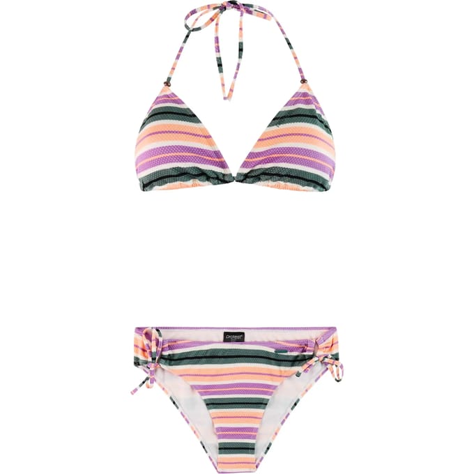 Protest PRTMatch - Triangel bikini set Dames - Koordsluiting - Uitneembare vulling - Normale pasvorm - Medium dekking - Crème