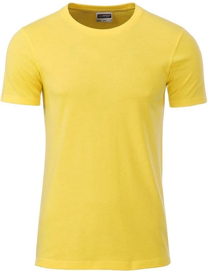 James and Nicholson - Heren Standaard T-Shirt (Geel)