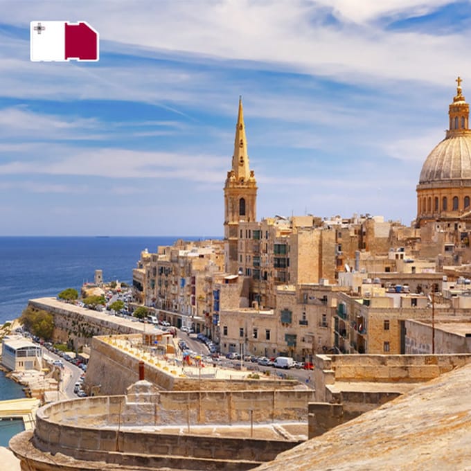 InternationalSIM Data Simkaart Malta - 3 GB - 15 dagen