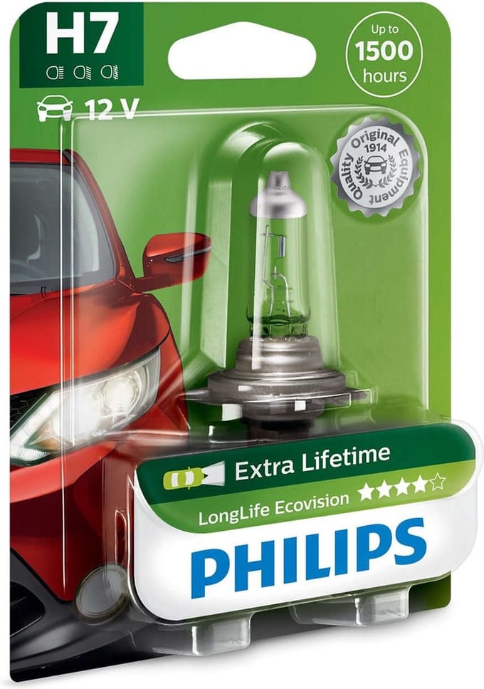Philips Autolamp Longlife Ecovision H7 12972llecob1 55w