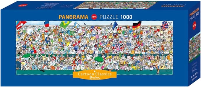 Sport Puzzel - 1000 Stukjes - Ontspanning Thuis - Educatieve Vaardigheid - 94x32cm - Hemelsblauw