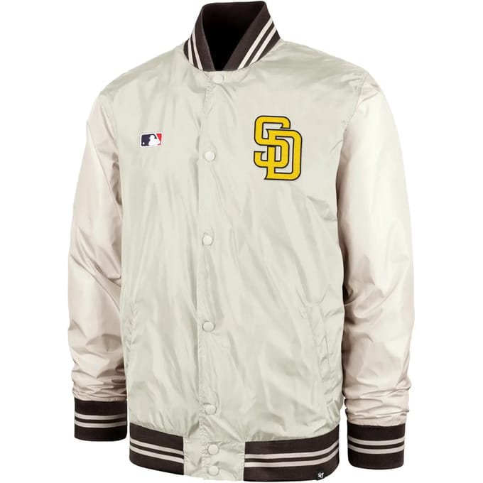 Collegejack voor heren Mlb Regent Jacket Sadpad Natural