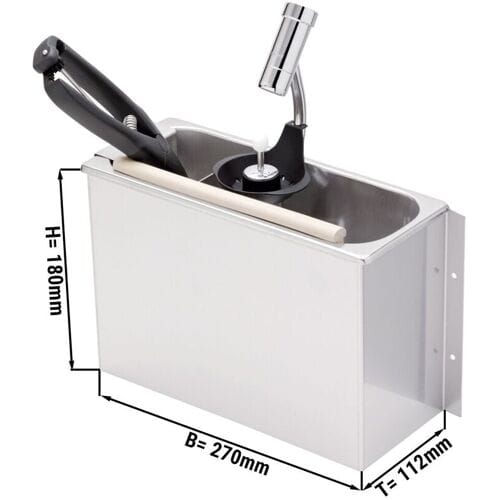 GGM Gastro Eisportioniererdusche mit Portioniererdusche & integr. Wasserstrahl-Regler Zilver