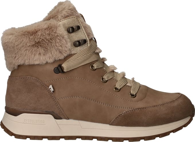 Rieker dames veterboot - Beige - Maat 39
