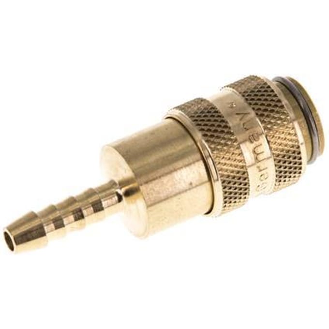 Messing DN 5 Luchtkoppeling Snelkoppeling 4 mm Slangpilaar