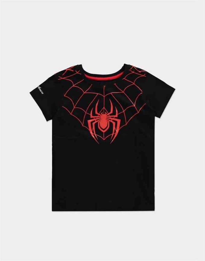 Marvel SpiderMan - Miles Morales Kinder T-shirt - Kids 110 - Zwart