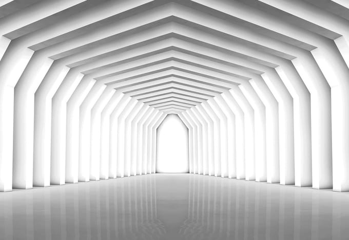 Fotobehang 3D Modern Geometry | XL - 208cm x 146cm | 130g/m2 Vlies
