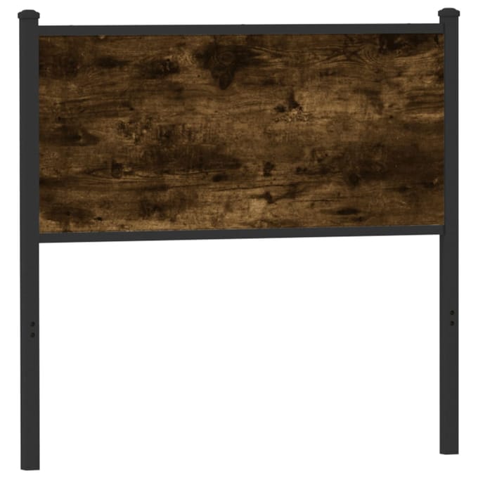 vidaXL - Vervangend - hoofdbord - 90 - cm - en - staal - gerookt - eikenkleurig