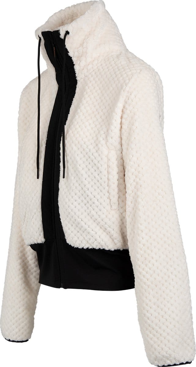 Brunotti - Kaytra Teddy Fleece Dames - Snow - Fleece met Rits - Ultra Soft - Customizable Fit - M