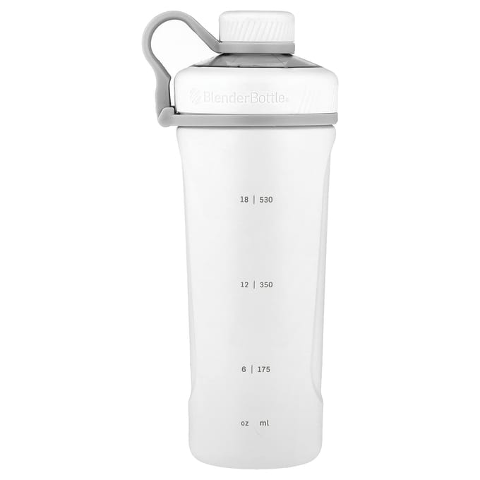 BlenderBottle™ RADIAN RVS Wit - Eiwitshaker / Bidon / Shakebeker - 770 ml