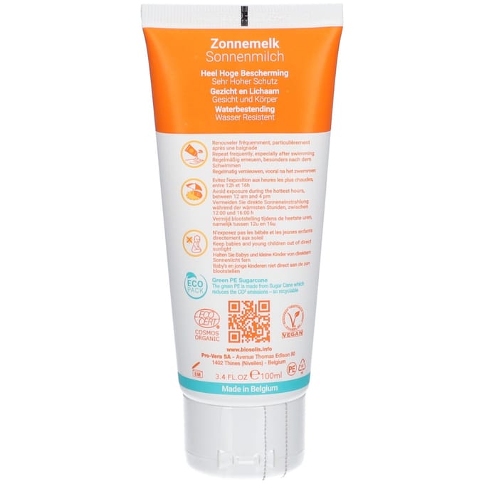 Biosolis Zonnemelk Kids SPF50 100 Zonnecrème
