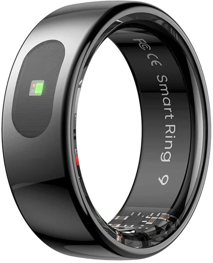 WizBay Premium Select® Smart Ring Dark Grey - Maat 11 - Smart Ring met Hartslag, Slaap, Zuurstof - Multi Sport Modi